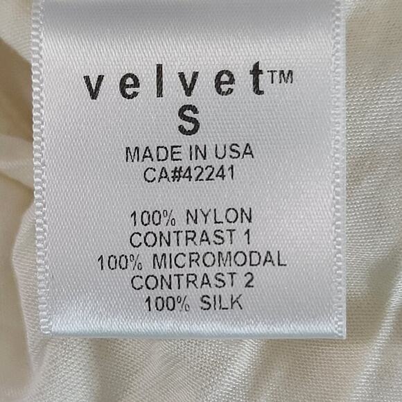 Velvet lace overlay silk dress Ivory Size Small Coquette sorority graduation - Picture 8 of 8